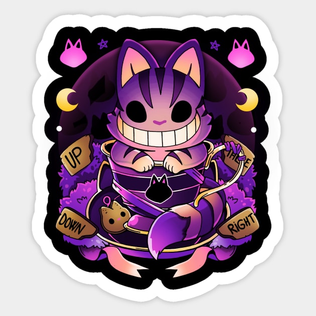 Wonder Cheshire Cat Mug Sticker by Vallina84